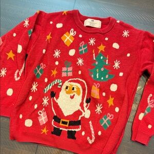 H&M Festive Red Santa Sweater for kids 6x/7
